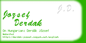 jozsef derdak business card